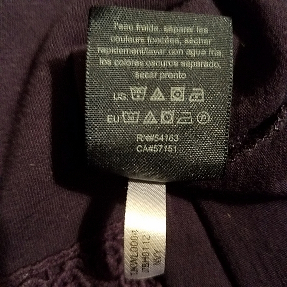 Tommy Hilfiger Blue Knit Short Sleeve Lace Star Top Size L - Picture 7 of 7